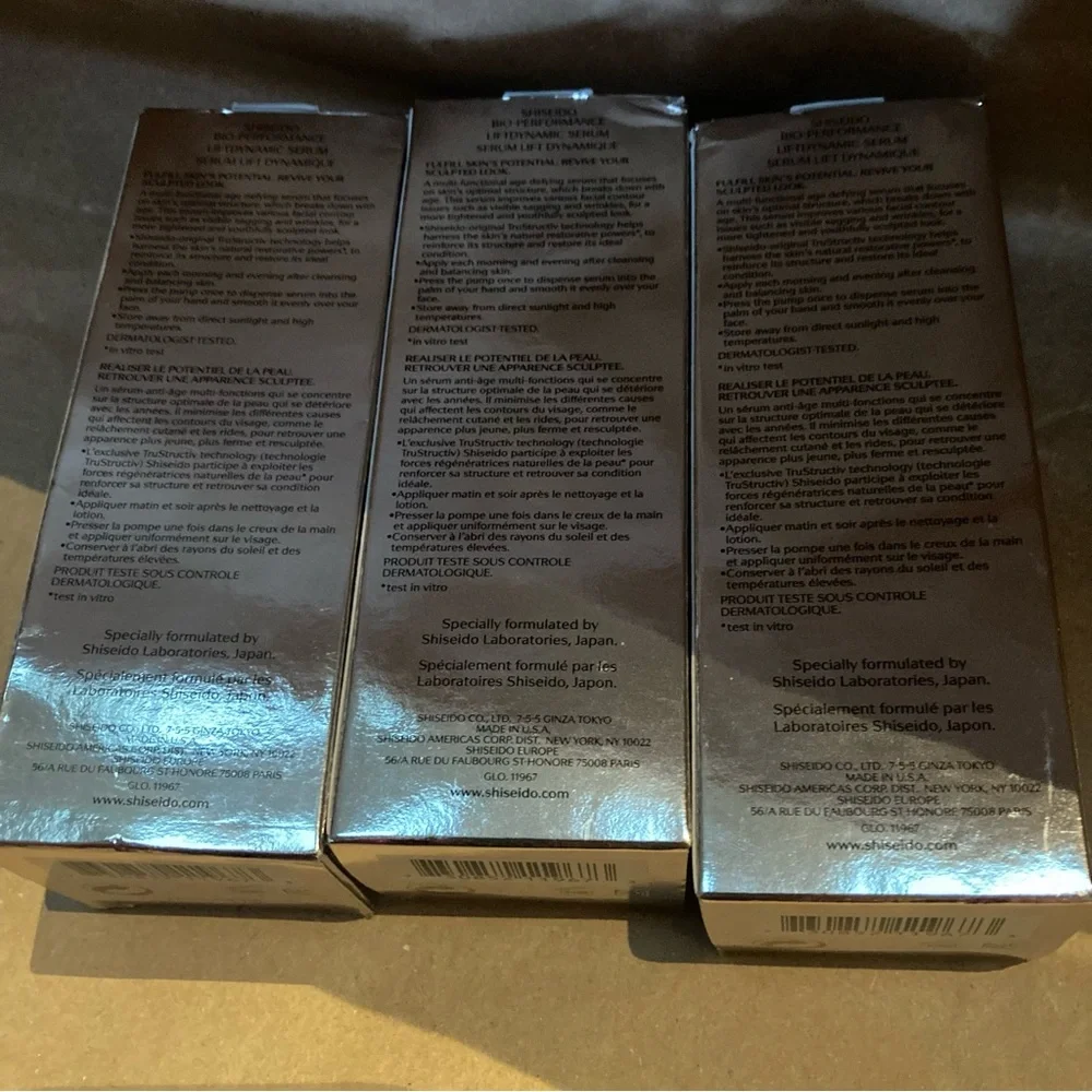 3 x Shiseido lift dynamic serum 30ml